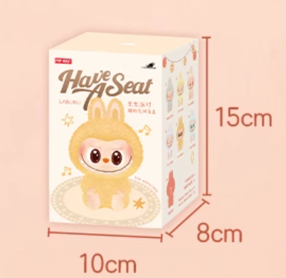 POPMART LABUBU Macaron Series 2 Sitting Party Vinyl Plush Blind Box Keychain