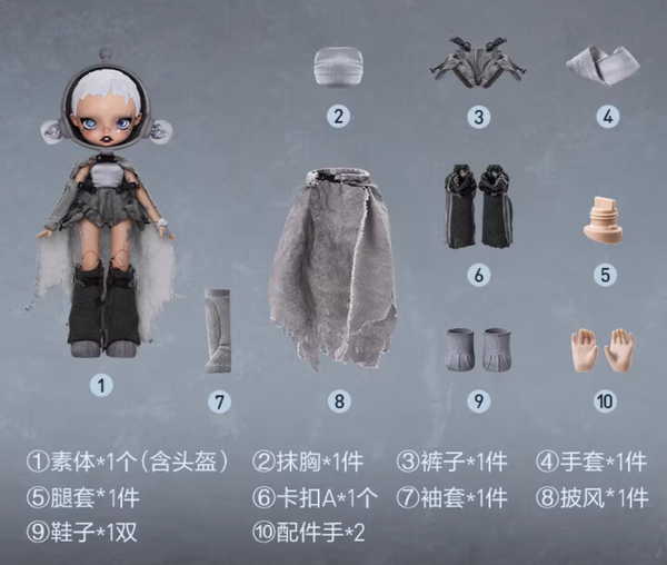 POPMART SKULLPANDA × HAMCUS 1/6 Action Figure Doll