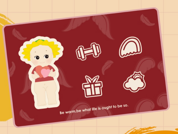 Sonny Angel Sappiness "Sunny Life" Sunflower Home Decor Soft Magnetic Refrigerator Sticker Set
