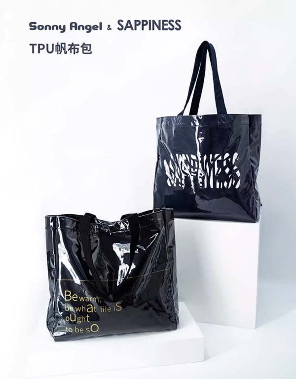 ｜Sonny Angel Sappiness Letter Print TPU Canvas Shoulder Bag