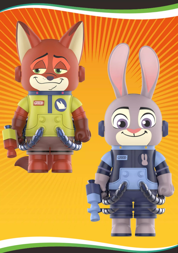 🚀🐰🦊 Zootopia x SPACE MOLLY – 100% Judy & Nick Set